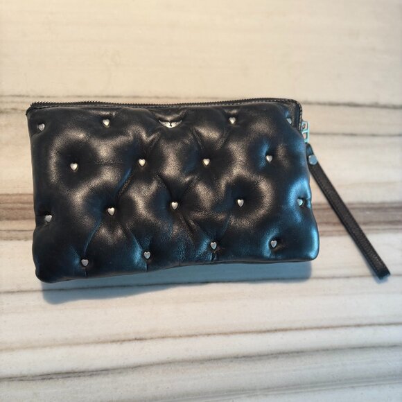 Zadig and Voltaire Uma Heart Studded Pillow Clutch - Picture 1 of 6